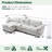 L-Shaped Sectional Sofa With Ottoman-2097166079