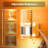 Cylinder Wall Light Black Plug-In Night Light With Light Sensor, Purple Light, Sliding Dimmer