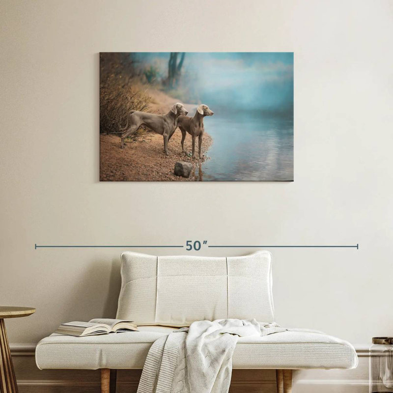 Brampt Weimaraner Dogs, 24" H x 36" W