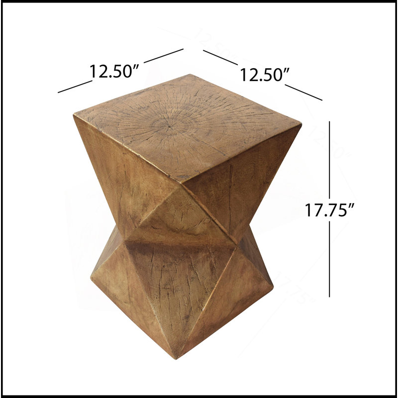 WAYLON Abstract Hourglass Side Table, Weather-Resistant And Lightweight For Indoor And Outdoor Use