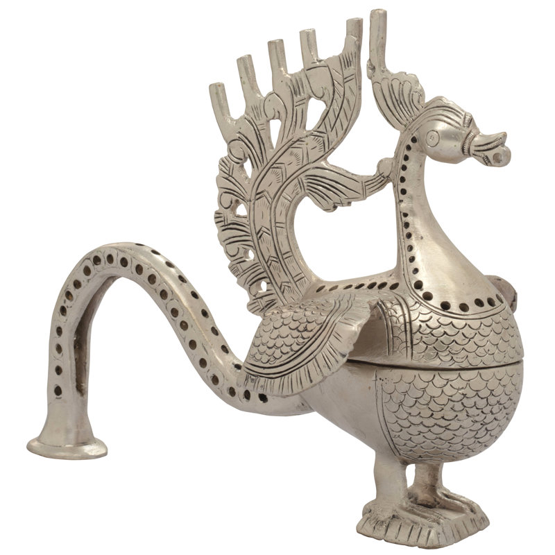 Figurine de poche encens en forme de paon