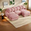 Canapés d'angle à compression, canapé moderne modulaire en bois et chenille rose pour la maison-1850423540