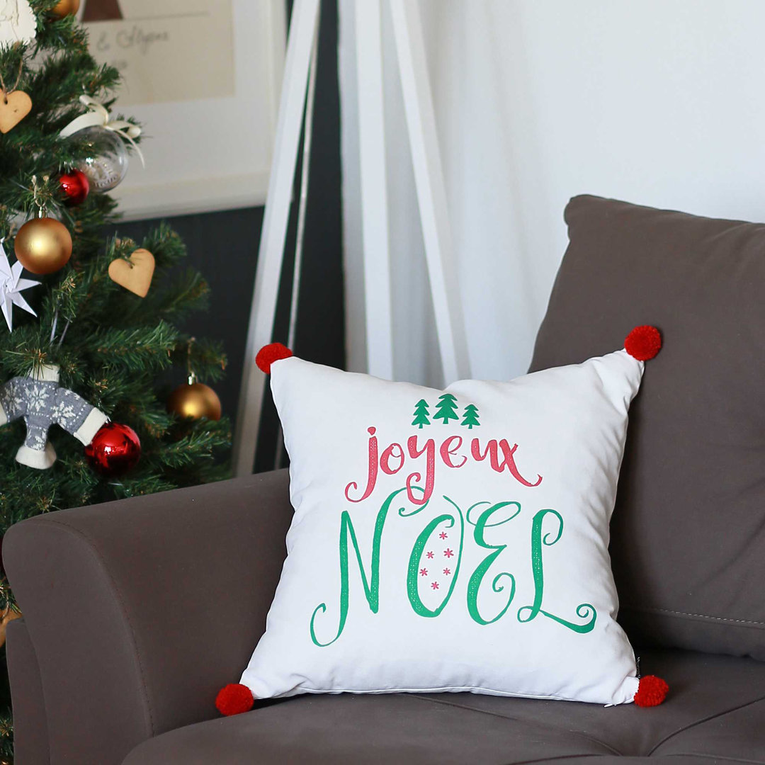 Christmas Christmas Noel Printed Pillow Cover Apolena