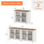 Scarlett Sideboard Cabinet With Bar Hutch, Buffet Cabinet With 4 Glass Doors-567058098