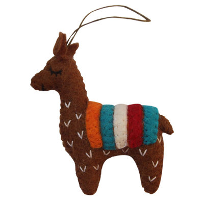 Ornement figurine suspendu llama