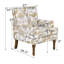 Chaise d'appoint rembourrée Floral-1169597451