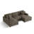 3 - Piece Upholstered Camel Chenille Modular Sectional Sofa with Armrests & Throw Pillows-1761462940-1761462936