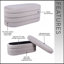 Banc avec rangement en velours taupe