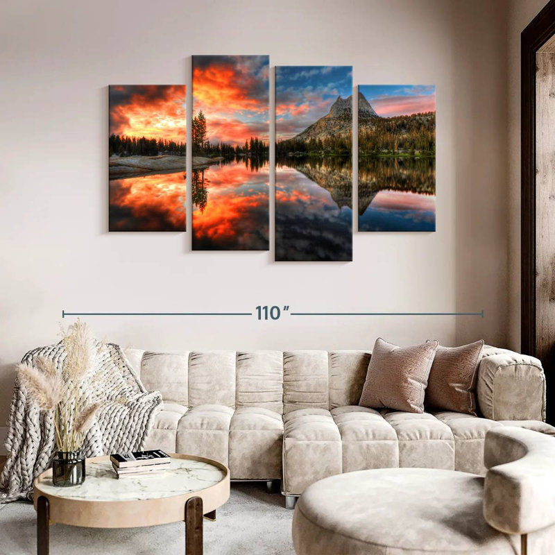 «Yosemite Park Sunset», reproduction d'art sur toile, H 54 po x l 84 po x P 1,25 po