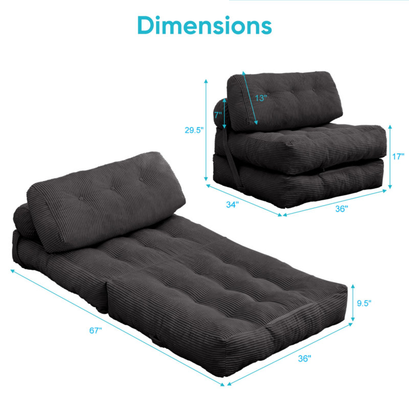 Fauteuil convertible avec canapé-lit Boneless, Gris