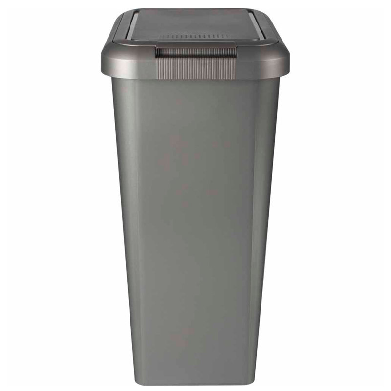 45 Litre Swing & Lift Top Waste Bin, Grey