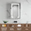 Armoire de salle de bain sans cadre encastrée ou à fixation en surface 20 po x H 32 po avec 3 tablettes réglables-106693588