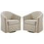 Aunna Upholstered Swivel Barrel Chair-817465942