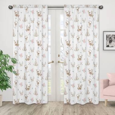 1-Piece Jungle Animal Series Curtain Rod Kawaii Animal Curtain