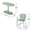 Santa Monica 39.5" W x 18.75" D x 29.5" H Iron Slat Back 3-Piece Bistro Set