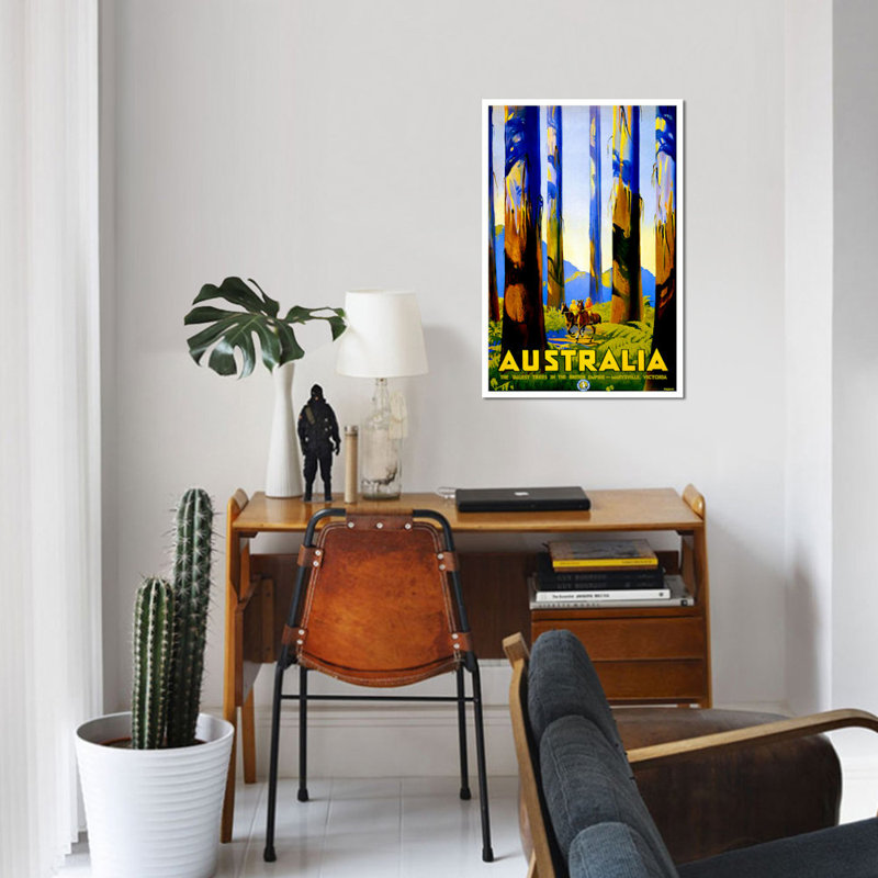 ' Australie j’ai ' publicité Vintage sur toile, 12" H x 8" L x 0.75" D