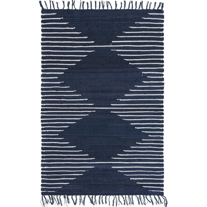 Gwin Cotton Southwestern Indoor Rug, Rectangle 4' x 6'
