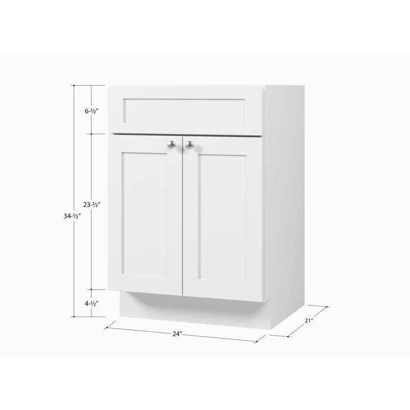 Base de meuble-lavabo 24 po Disar, Blanc