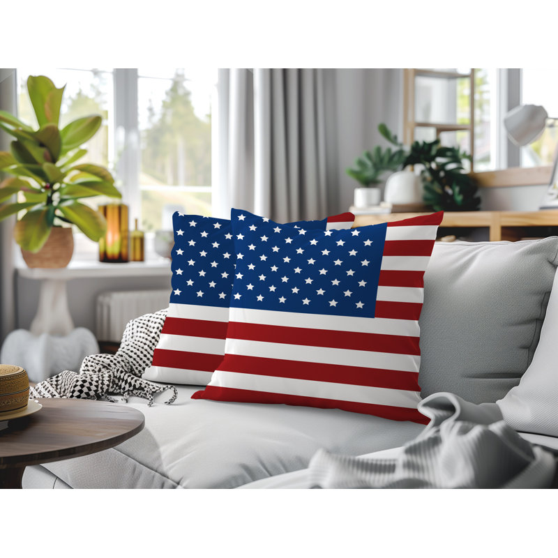 Oreiller réversible intérieur / extérieur Patriot, 16x16, Navy Blue