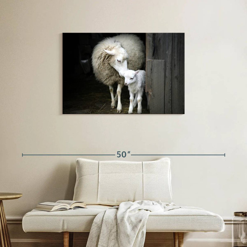Brampt Maternal Sheep, 24" H x 36" W