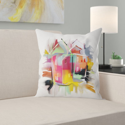 Édifice - Coussin imprimé abstrait