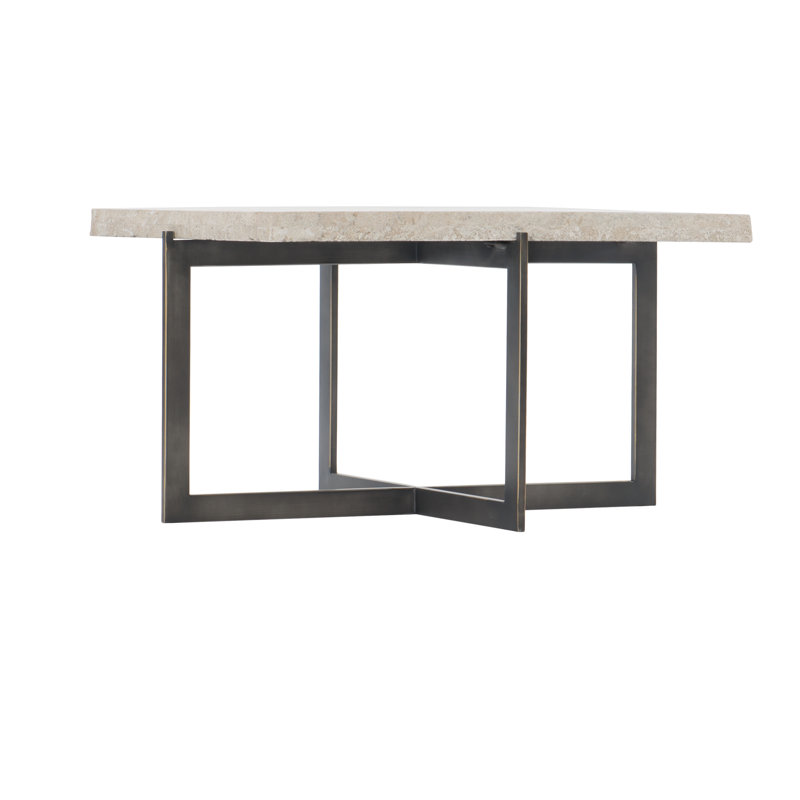 Hathaway Stone Cocktail Table, 16.75" H x 31.13" L x 23.25" W