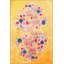 Tapis lavable décoratif moderne multicolore à motif floral jaune-2023442142