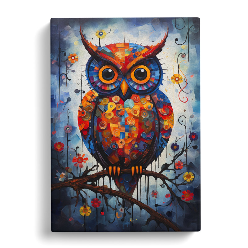 Owl Contemporary - Wrapped Canvas, 76cm H x 50cm W x 3cm D