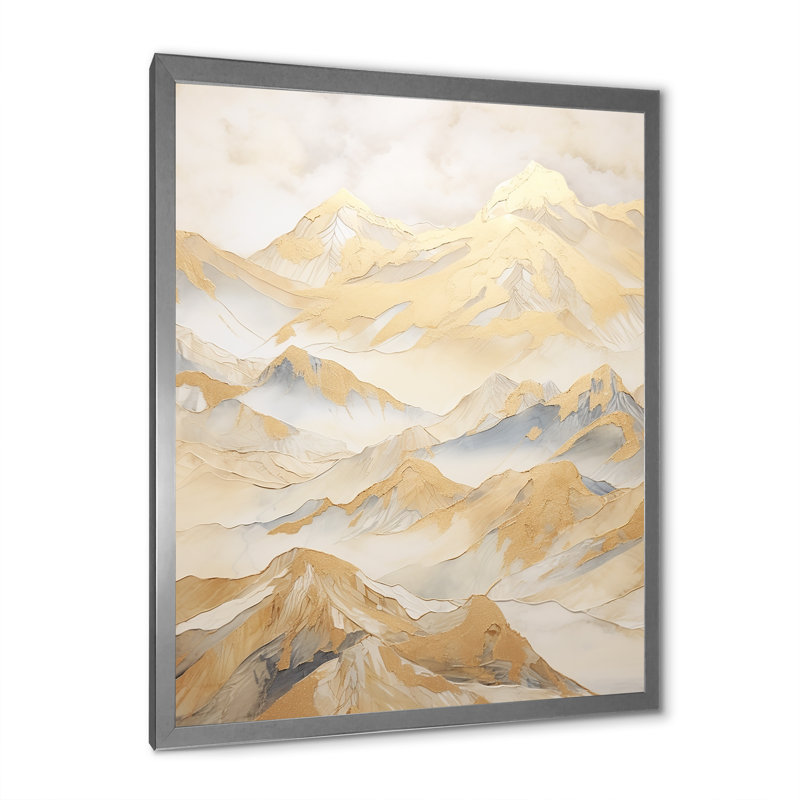Harmonie alpine IV, H 44 po x l 34 po x P 1,5 po, Cadre simple argenté