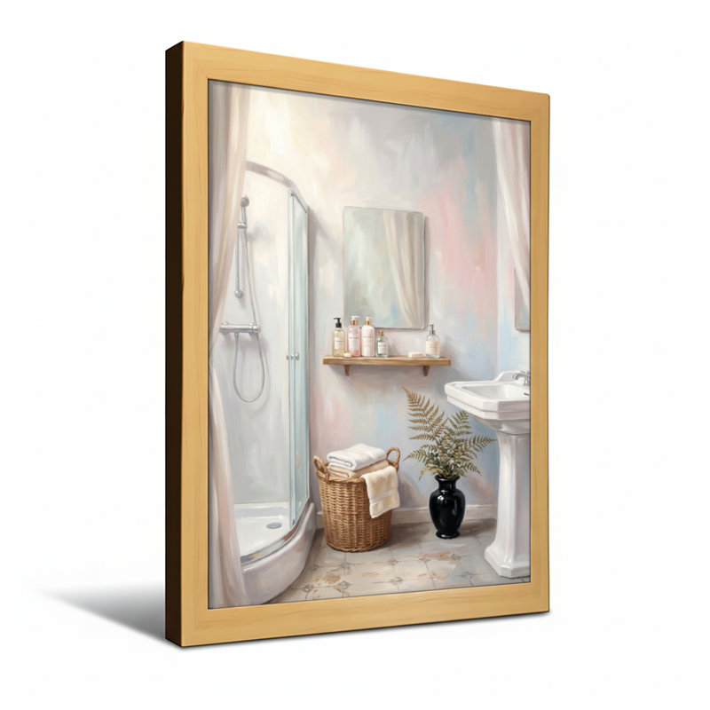 Salle de bain et de salle de bain, H 18 po x l 12 po, Toile tendue, Ne s’applique pas