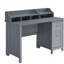 Bureau gris classique avec espace de rangement