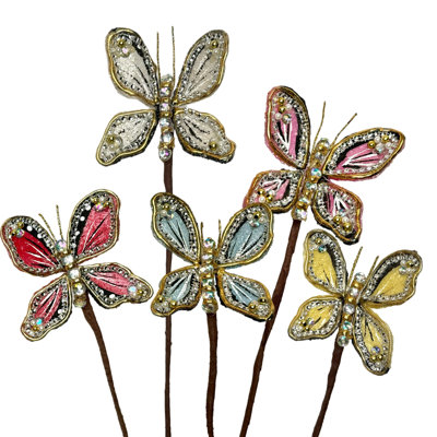 Tige ornée de bijoux 4 po