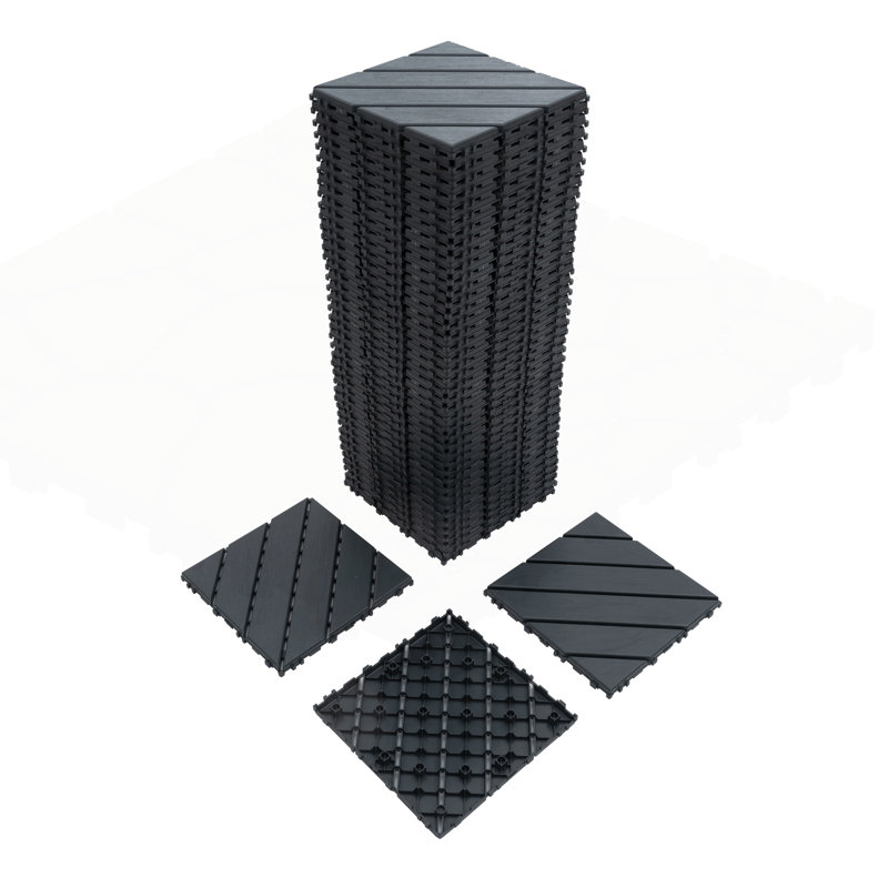 44 Pack Patio Deck Tiles, Gray