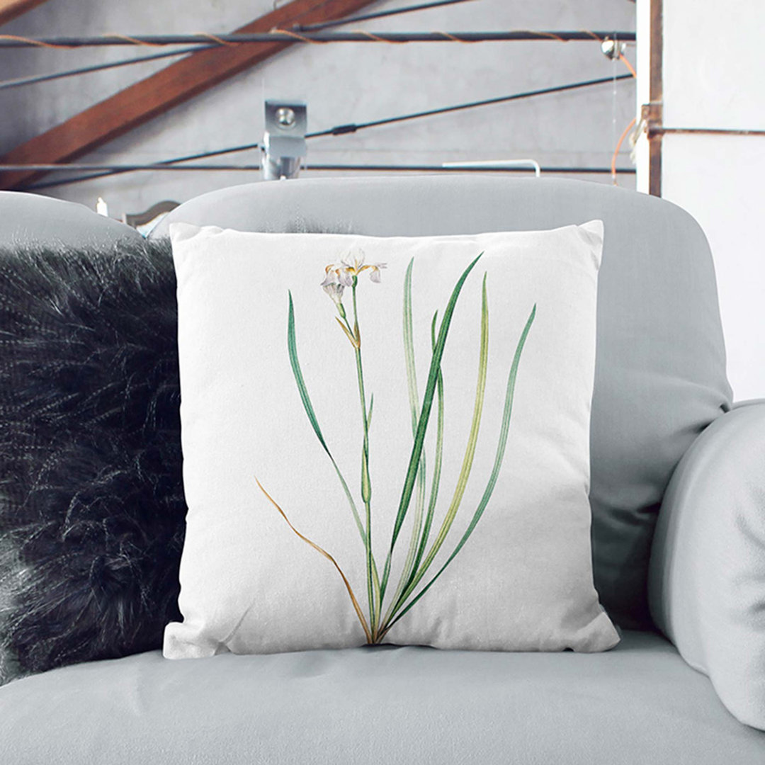 Siberian Iris Flower by Pierre-Joseph Redoute Cushion with Filling