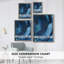 «Blue Sighs I», reproduction encadrée - bois massif-227902786