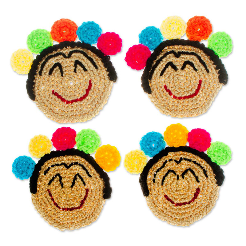 Polyester 4 Piece Coaster Set