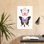 Art contemporain contemporain avec papillon