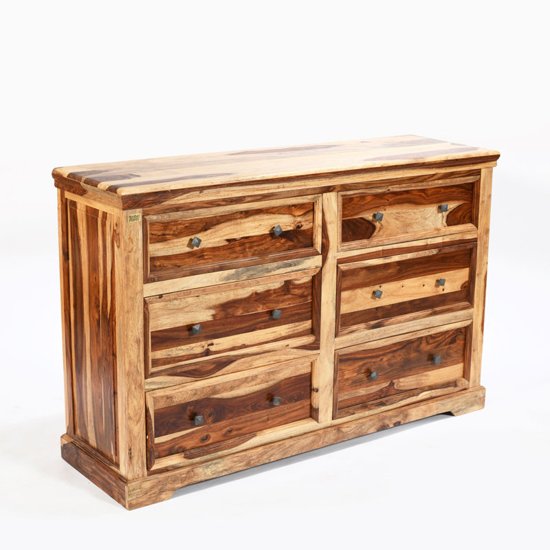 Solid Wood 150cm W 6 - Drawer Chest of Drawers