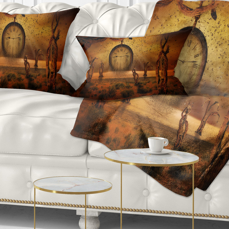 End of Time - Coussin imprimé abstrait