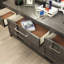 Magnifique table de chevet grise de style transitionnel 1 pièce-1023103662