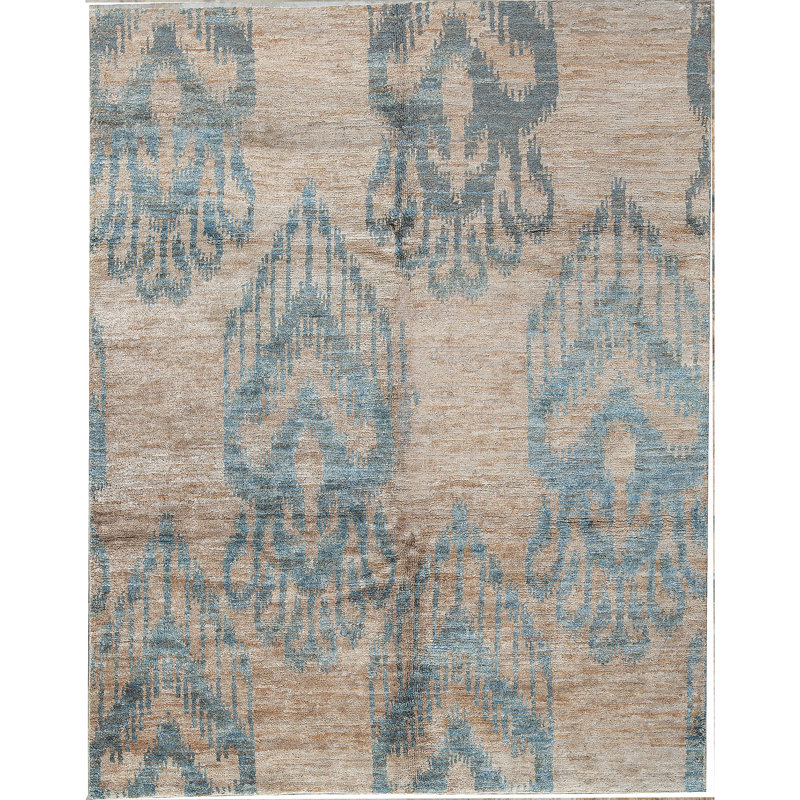 Hand-Knotted High-Quality Blue Area Rug