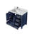 Bath Vanity with Left Offset White Quartz Top and Faucet Set-1902190977