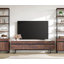 Ensemble de 3 tables de salon Atkinson, meuble télé avec armoire de rangement et 2 tables de bout avec tiroirs pour le salon, centre de divertissement télé, console de table télé