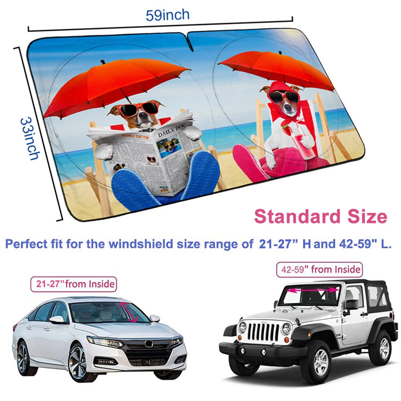 Car Front Window Windshield Sun Shade Foldable Shield Cover Visor UV-Block