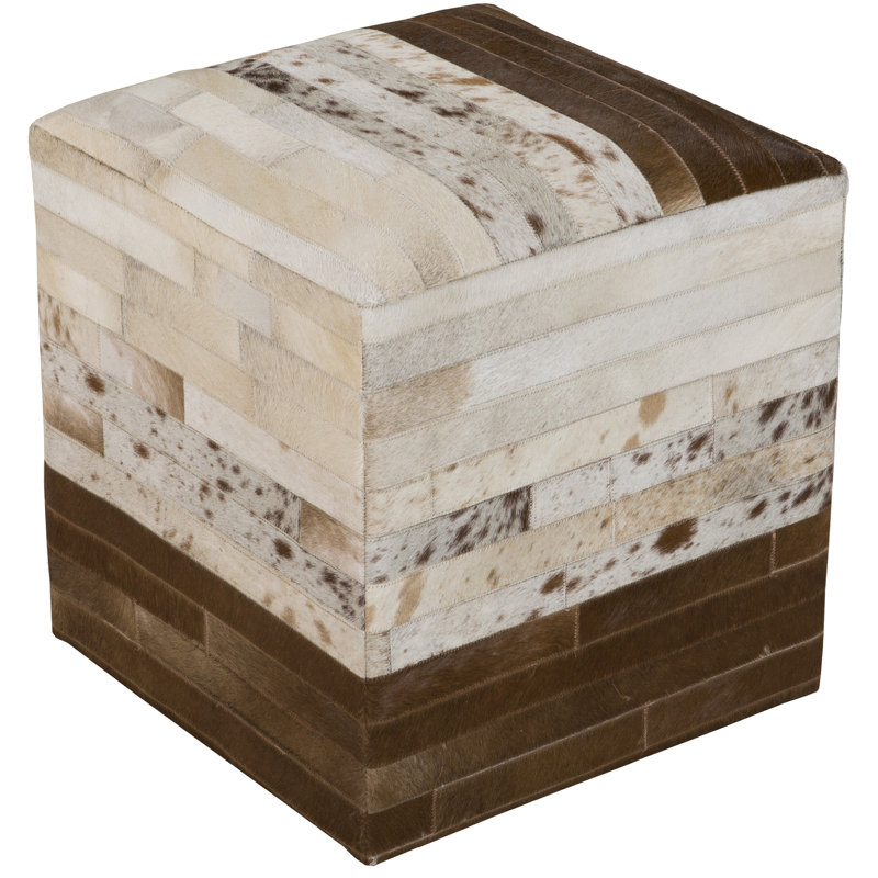 Sandersville Faux Leather Pouf