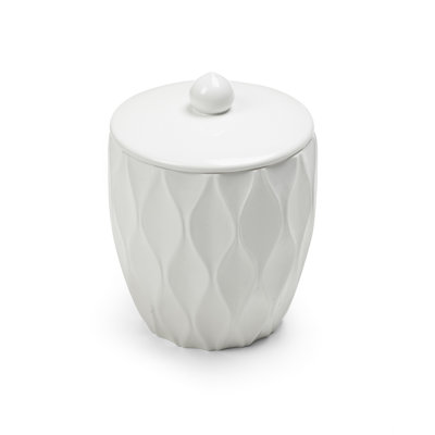 Contenant de rangement Wave blanc