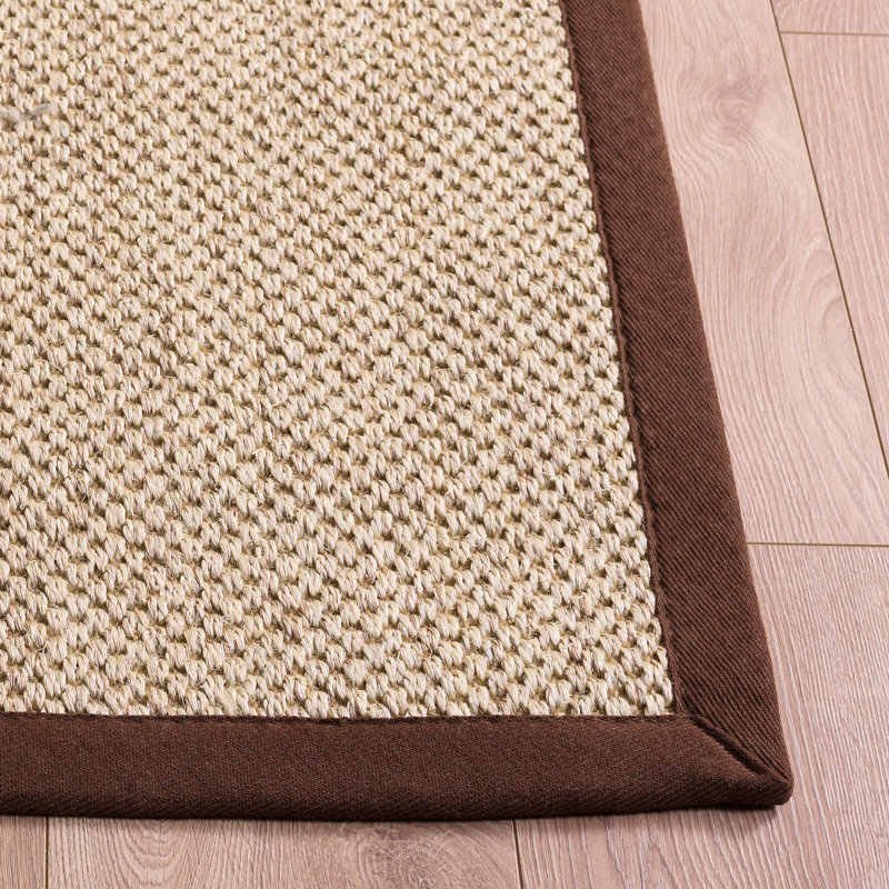Natural Fiber Jute/Sisal; Cotton Solid Color Indoor Rug, 2'-6" x 6'-0" Runner