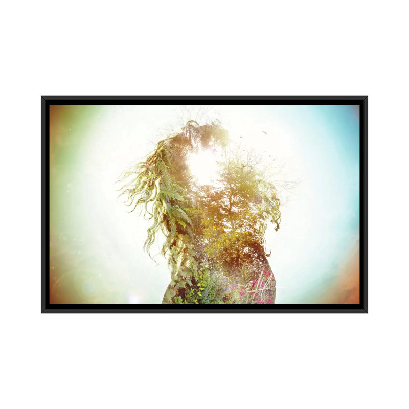 « sagesse », impression sur toile, H 18 po x l 26 po x P 1,5 po, Toile avec cadre noir