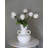 White Dutchess Rose Bud 23"