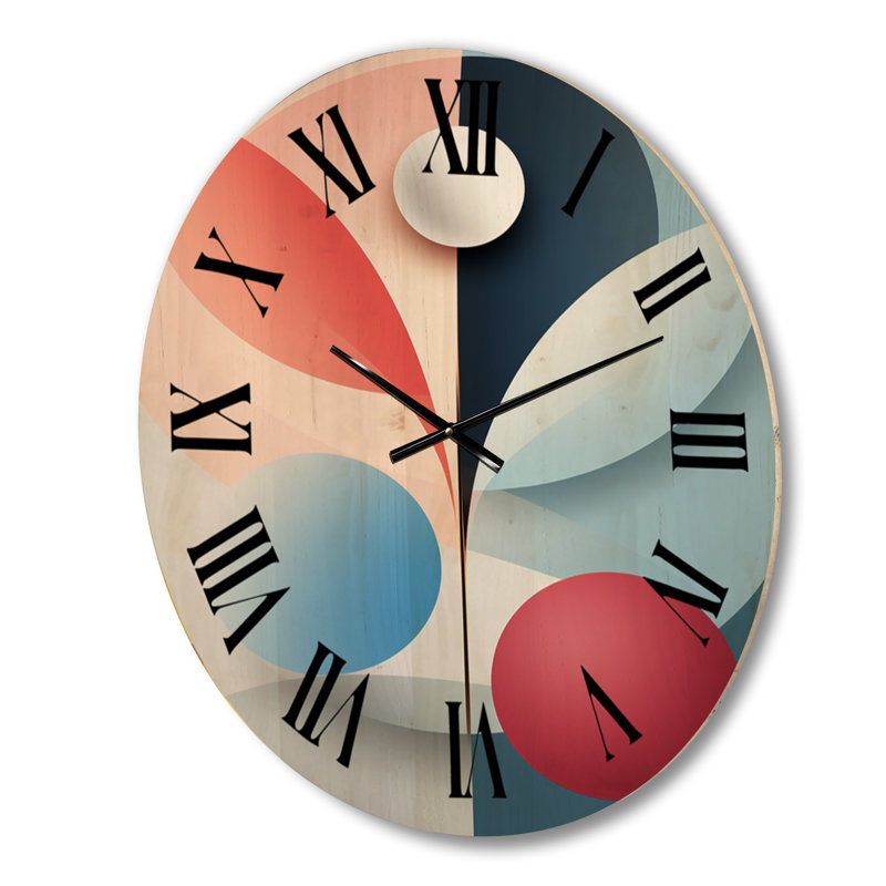 Horloge murale en bois massif Pandich, Grand
